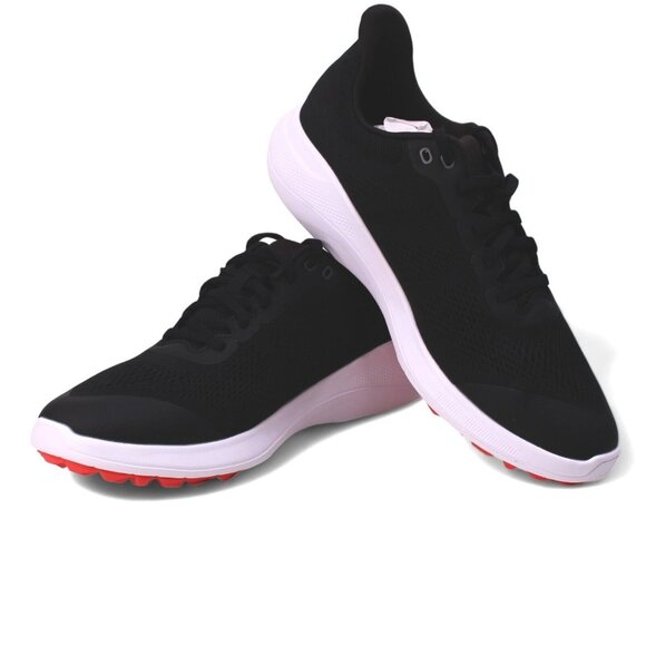 FootJoy FJ Flex Spikeless Golf Sports Shoes Men's  Black/Red 56141 Medium Width - Picture 7 of 11
